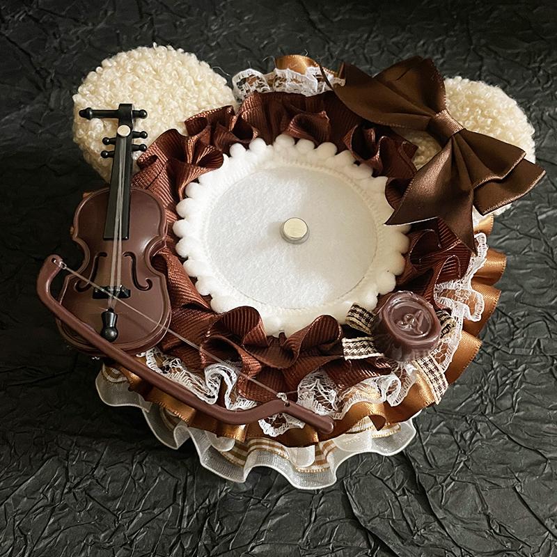 Handmade Ornate Violin Badge & Card Holder Decoration - Base Size 2.28-2.95 inches (58mm-75mm) for Ita Bags